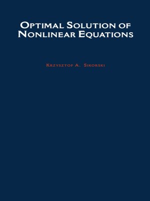 cover image of Optimal Solution of Nonlinear Equations